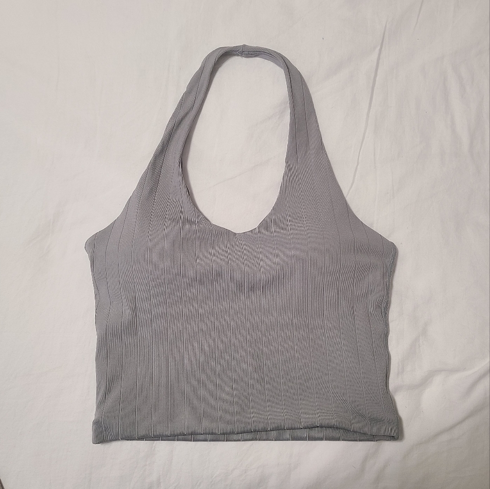 Klassy Network HALTER BRAMI - Cropped Halter Tank with Built-In Bra Cups
